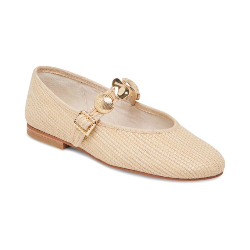 Dolce Vita Relan Raffia Ballet Flat Sandals NIB, Size 8.5